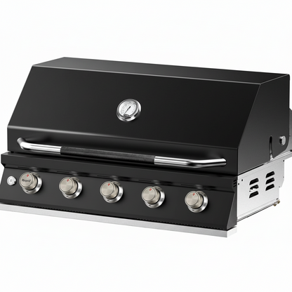 STD Series 40-Inch Built in Grill, 5-Burner Grill Head, Black