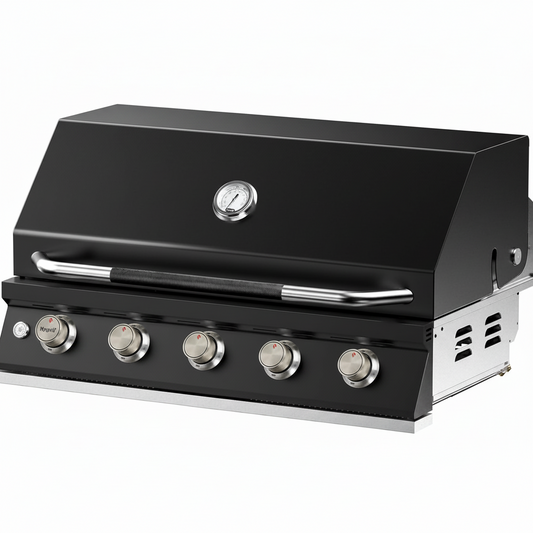 STD Series 40-Inch Built in Grill, 5-Burner Grill Head, Black