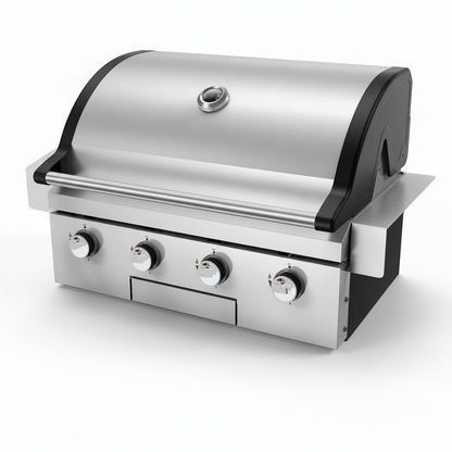 Brand-Man Built-In Gas Grill Head, 30-Inch 4-Burner Outdoor Kitchen Grill